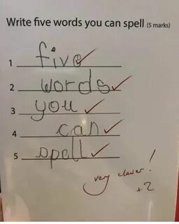 Write 5 marks