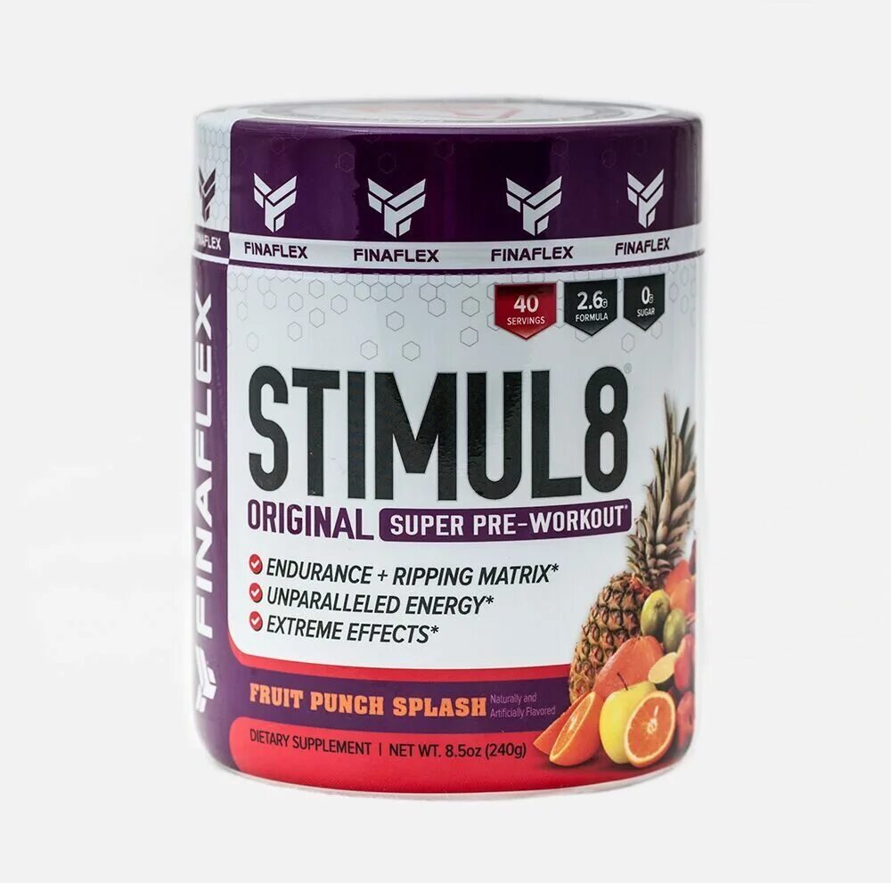 Стимул продукты. Stimul8 Предтренировочный комплекс. Fina Flex Stimul 8 180 г. Предтреник стимул 8. Finaflex stimul8.