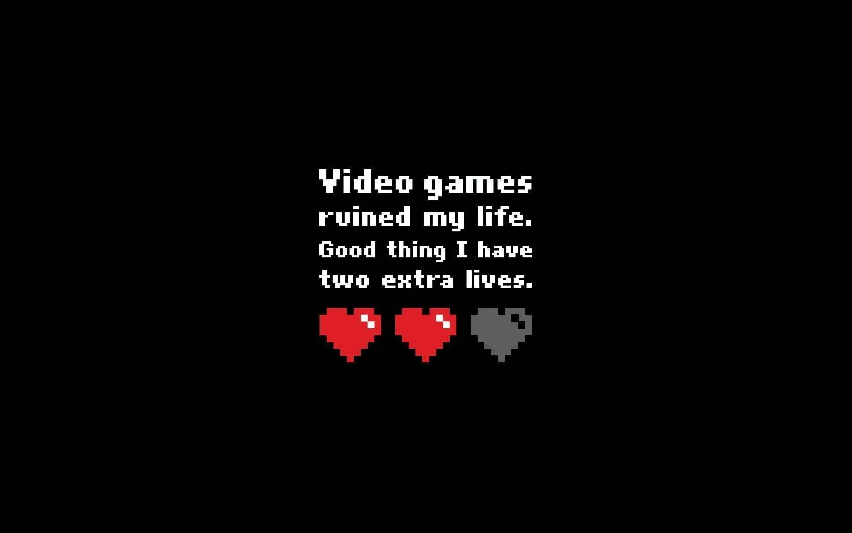 Life is but a game. Game over на черном фоне.