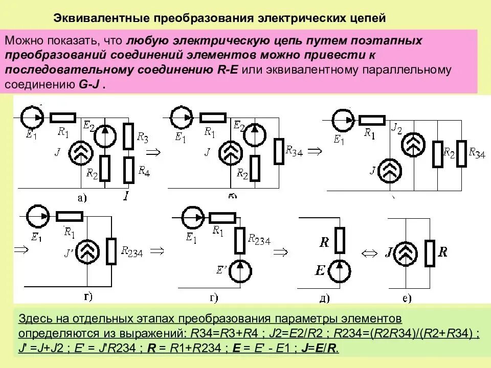 Метод преобразования цепей