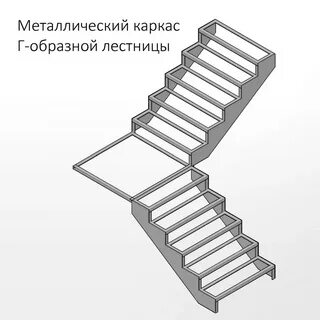 Металлический каркас лестницы чертеж