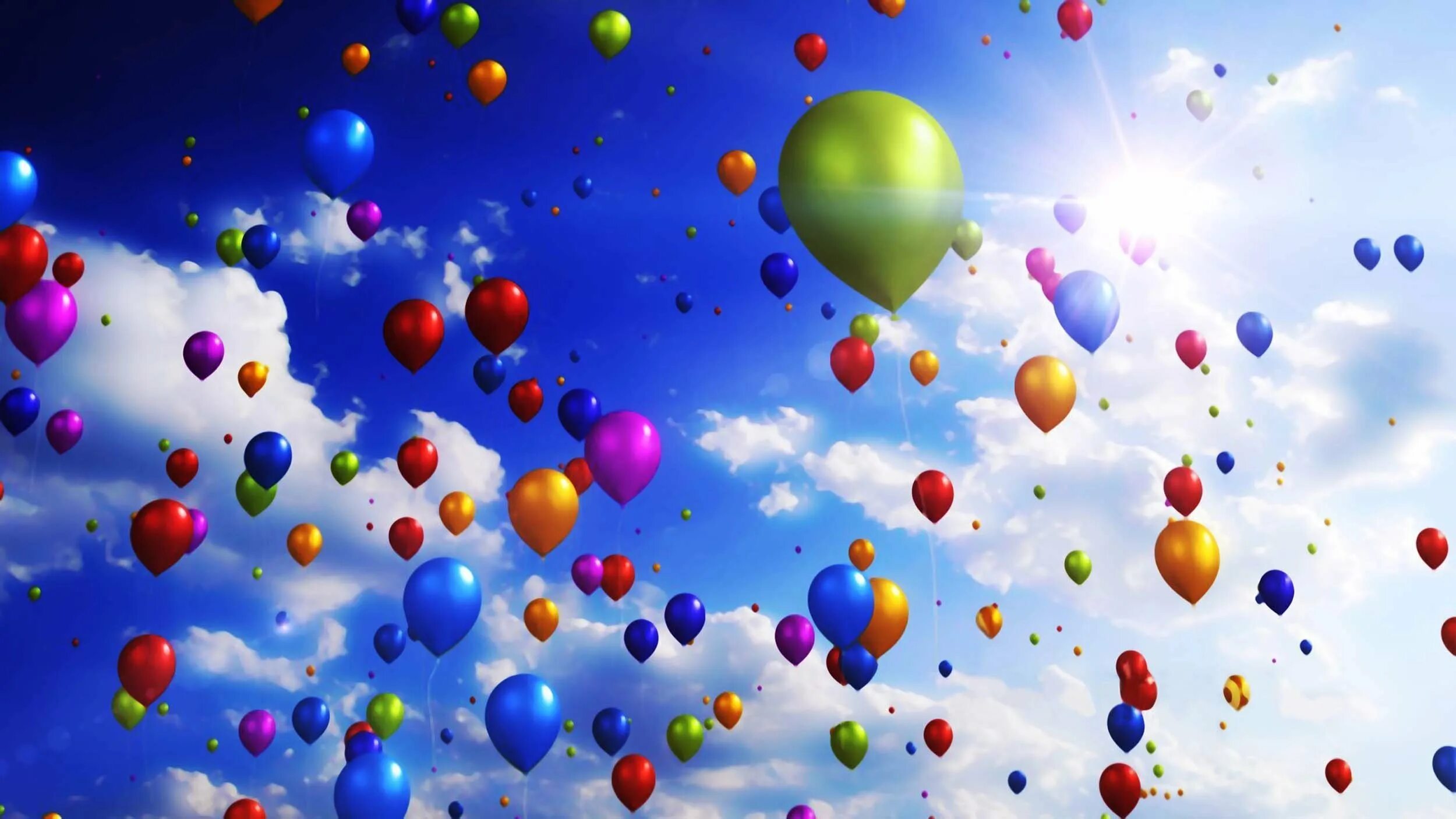 Шарики воздушные считать. Праздничный фон день рождения. Праздничный фон с шарами. Шары летят. Разноцветные шарики воздушные.
