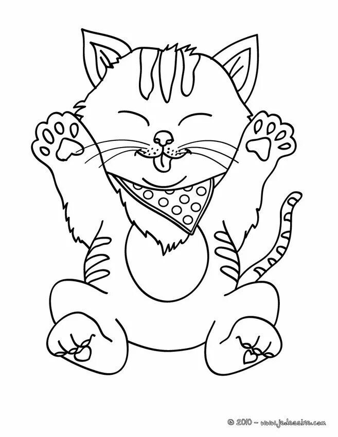 Картинки котиков которые можно распечатать Kitten Coloring Pages Downloadable Educative Printable Cat coloring page, Kitten
