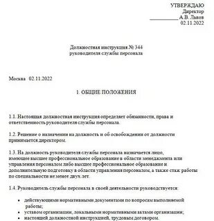 Должностная инструкция директора филиала