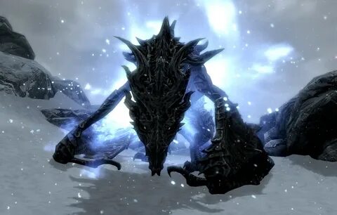 Wallpaper Dragon, Skyrim, Alduin images for desktop, section игры.