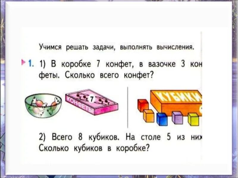 После чаепития в одной коробке осталось 6. Связь суммы и слагаемых 1 класс задания. Связь между суммой и слагаемым 1 класс. Связь суммы и слагаемого 1 класс. Конспект урока связь между суммой и слагаемыми 1 класс школа России.