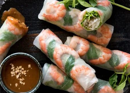 Спринг роллы с креветками и овощами