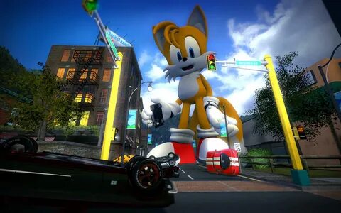 Tails the giant fox