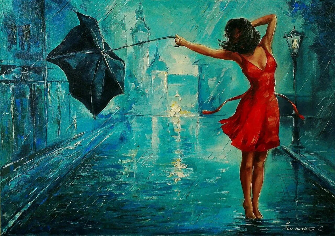 Видеть ее которая станет. Танцевать под дождем. Танцы под дождем. Девушка танцует под дождем. Картина девушка под дождем.