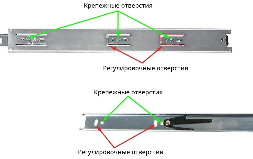 Как разобрать шариковую направляющую для ящика