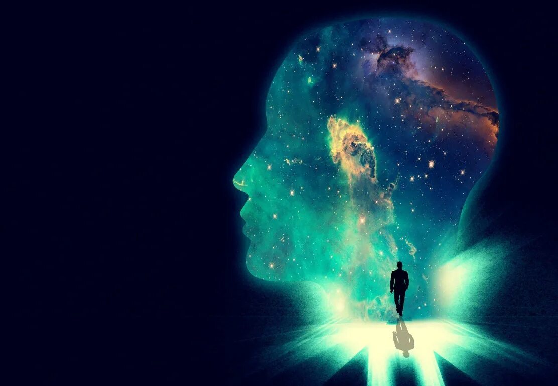 Внутренний мир. Мысли во вселенную. Мозг космос. Космическое мышление. Душа в мире идей