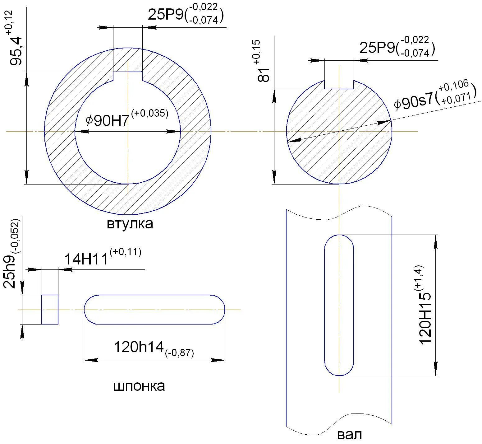 Шпоночный ПАЗ допуск 32n9. Допуск на шпоночный ПАЗ на валу. Шпоночное соединение допуски. Шпоночное соединение допуски на чертеже.