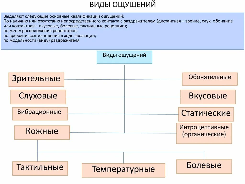 3 класса ощущений. Схема виды ощущений психология. Таблица ощущений в психологии. Схема основные виды ощущений. Виды ощущений в психологии таблица.