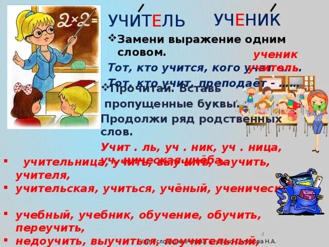 Какое слово к слову ученик. Слово ученик. Ученик родственные слова. Предложение со словом учитель и ученик. Слово учиться.