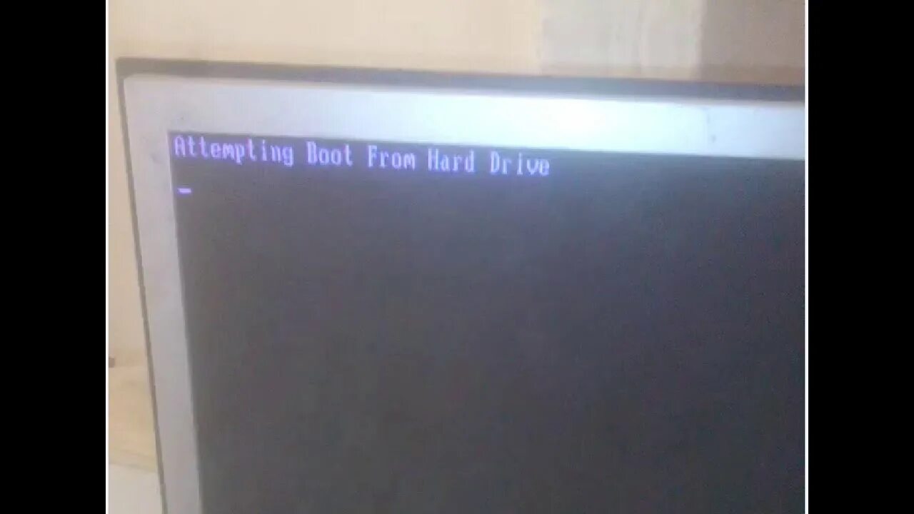 Attempting Boot from USB device. Attempting Boot from Optical Drive. Copy Boot from hard Drive. Boot attempt