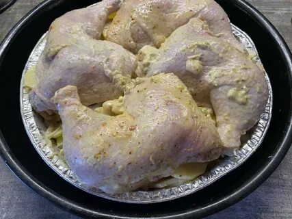 Окорочок с майонезом и чесноком