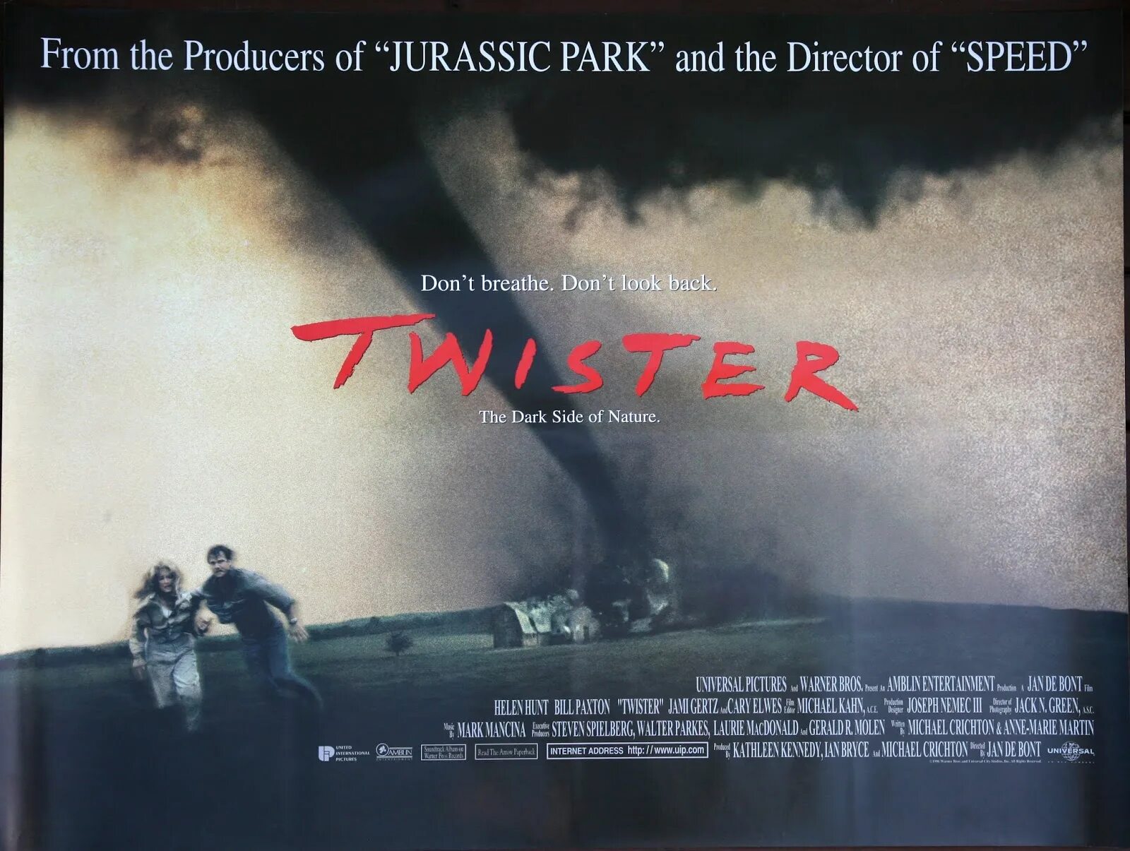 Дон спид песня. Смерч Twister 1996. Обложки к фильму смерч.