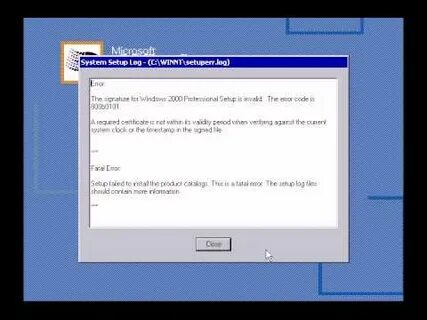 Setup log files