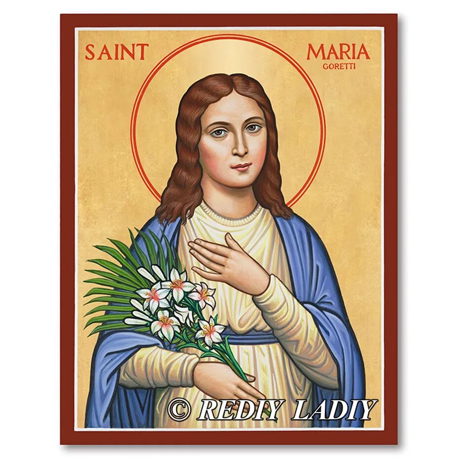 Католические иконы Марии. Икона Святой Марии. Мощи Святой Марии Горетти. Испанские святые женщины.