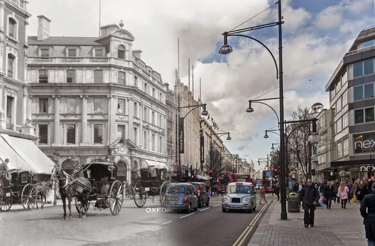Современная фотография история. Оксфорд стрит Лондон 100 лет назад. Англия 20 Лондон 20 века. Оксфорд город 20 век. Великобритания 19-20 век.