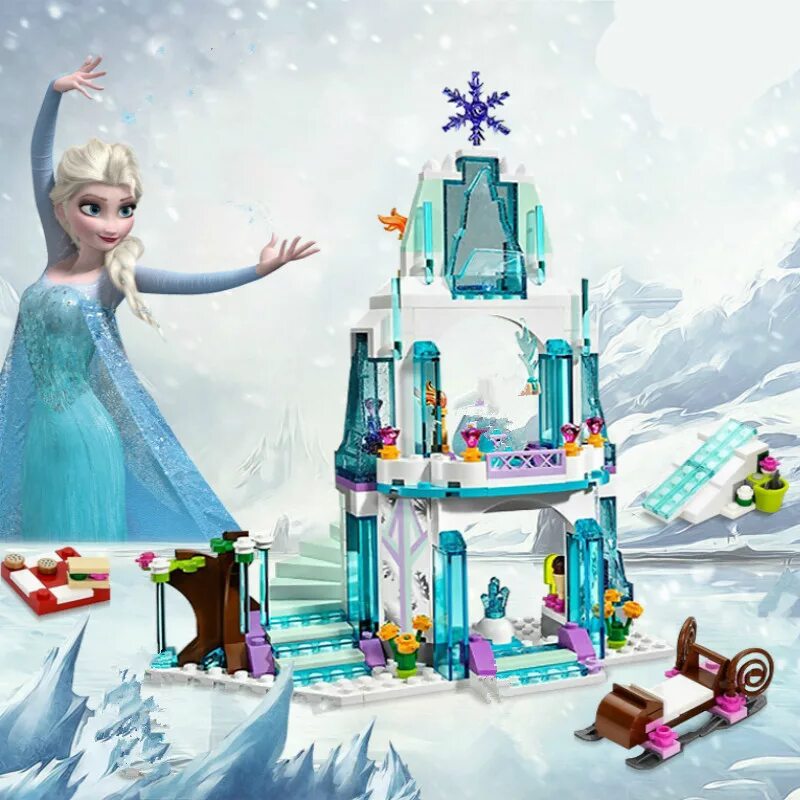 Игра frozen castle. Конструктор sy 373 замок Эльзы. Ледяной замок Эльзы.