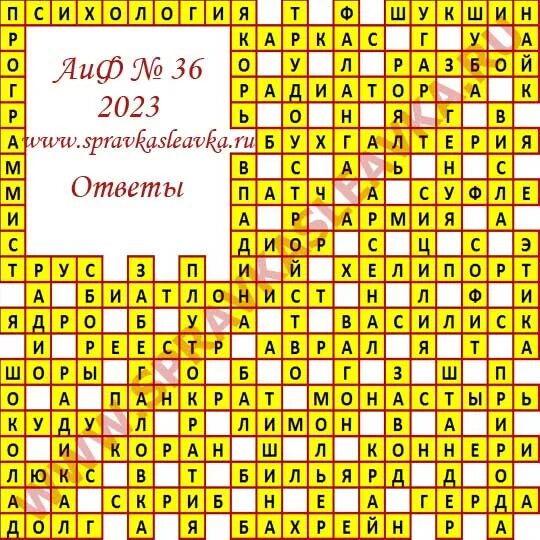 Ответы на кроссворд аиф 1 2025 год. Ответы на кроссворд аиф 1 2025 год