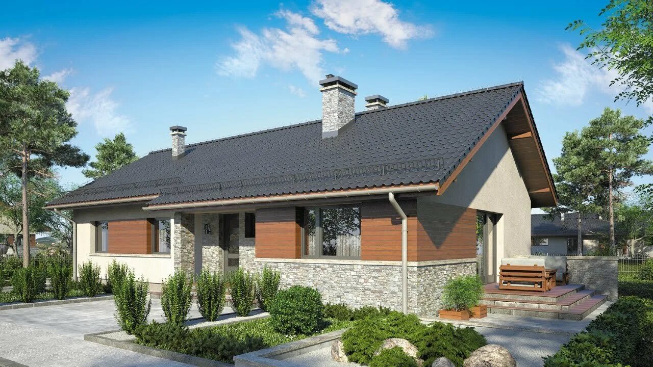 Z500 проекты одноэтажных домов шале. комбинированные фасады одноэтажных домов. комбинированный фасад одноэтажного дома. Z500 проекты одноэтажных домов с террасой. комбинированный фасад одноэтажного дома.