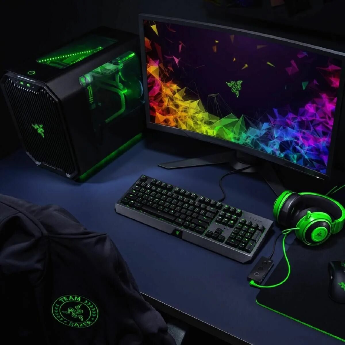 Игровая периферия Razer. Игровой компьютер 1920х1080. Геймерские обои. Заставки на компьютер игровые.