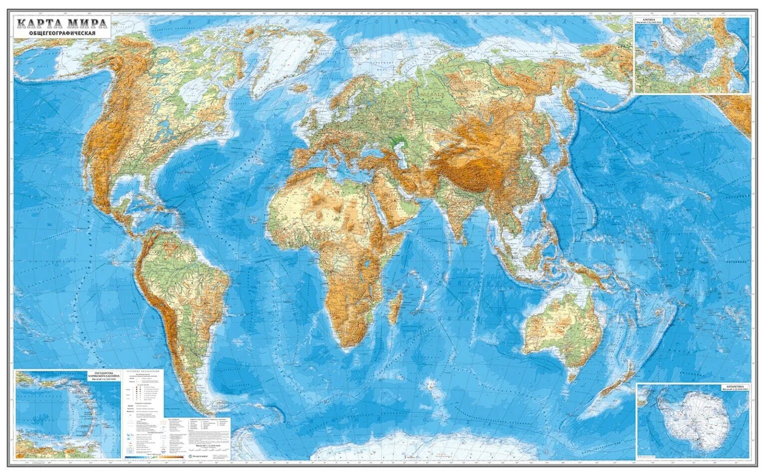 Масштаб карты материков