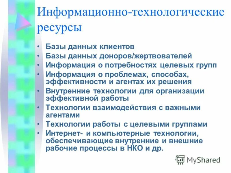 Технологические ресурсы урока