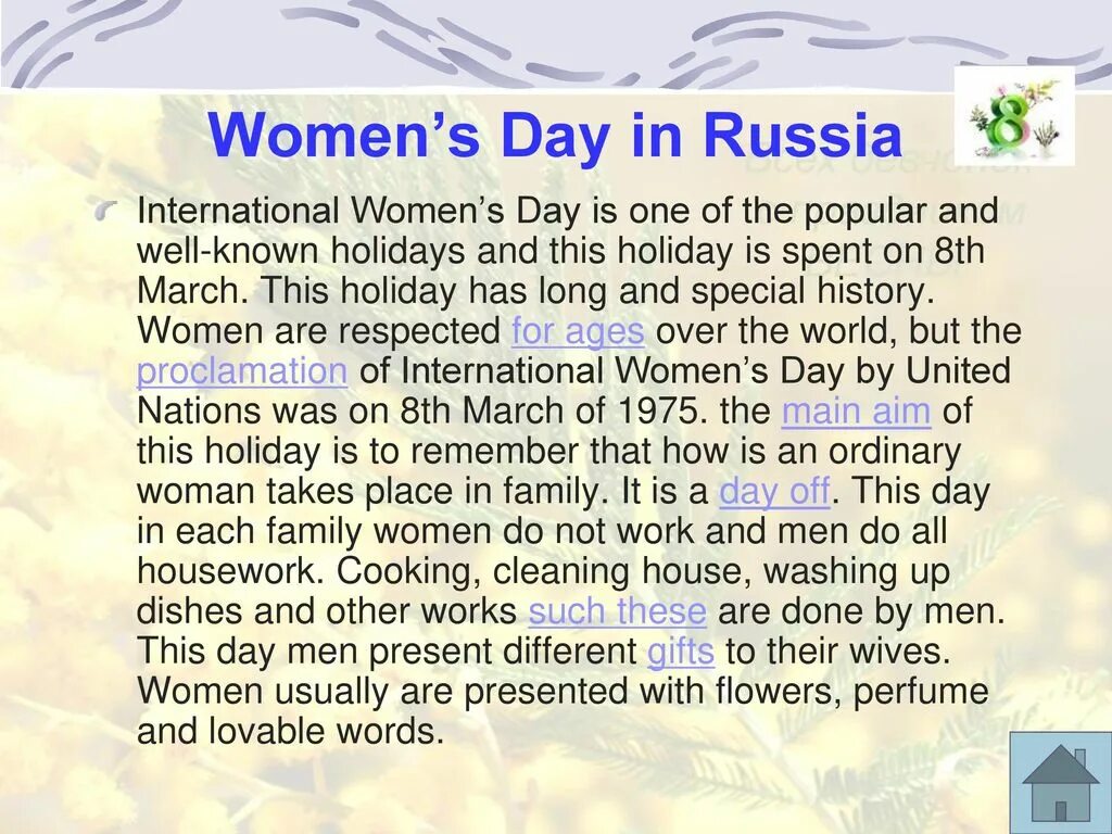 Women day in russia