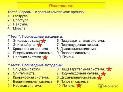 Тест повторение