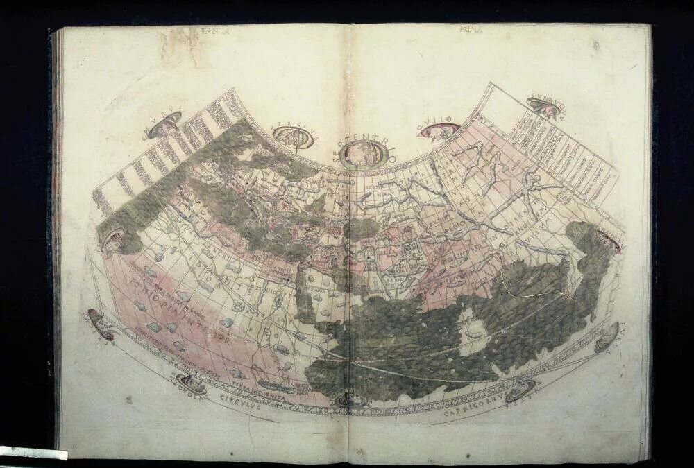 Птолемей судно где. Термы Птолемея. A Greek Scientist Ptolemy ... The Map of the World using a geographical Gri.