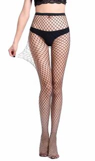 fishnet stockings women mesh stocking sexy pantyhose tights ladies black lo...