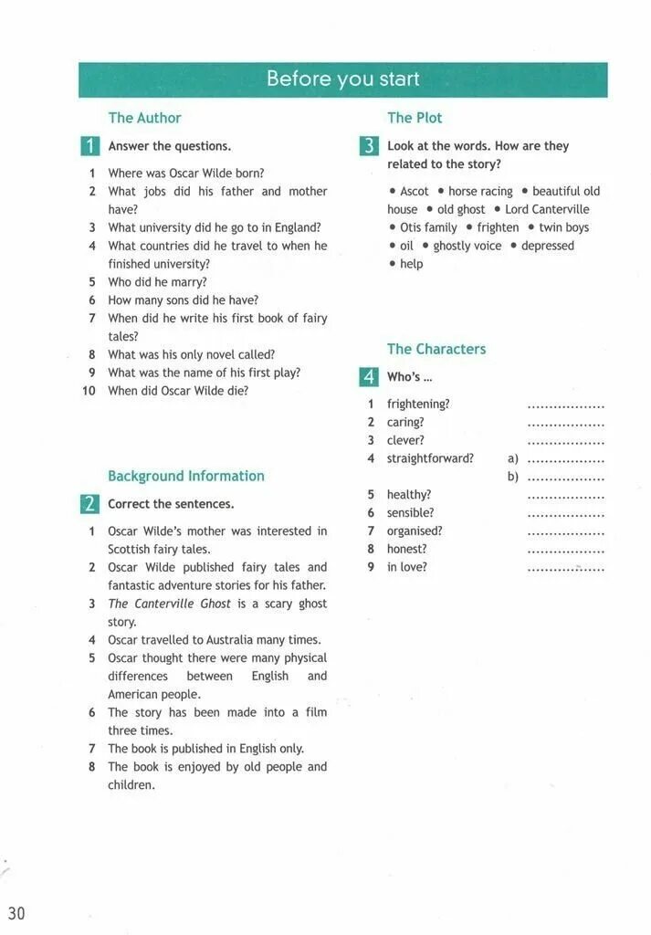 Before you start reading