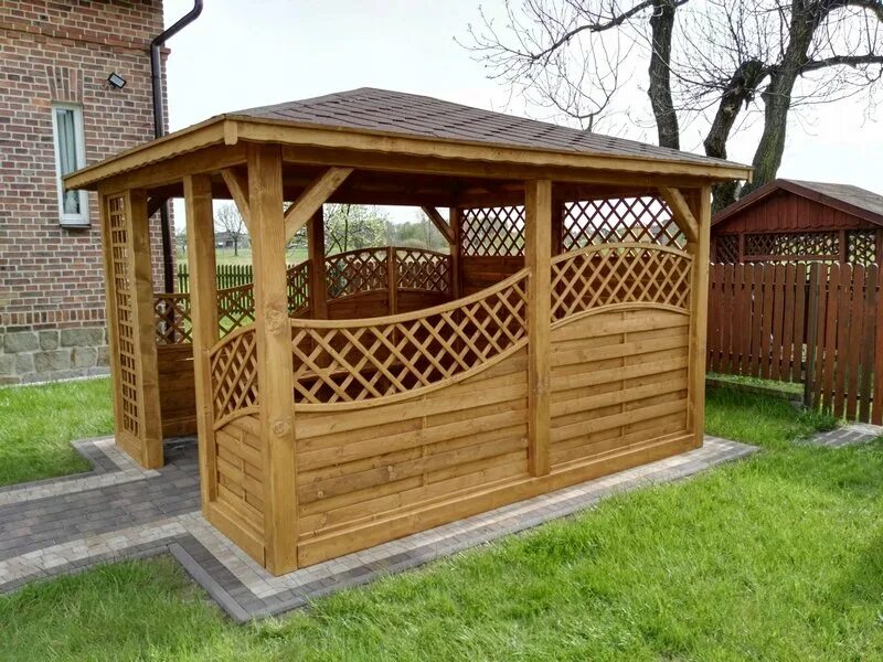 Pin on Беседки и садовые домики Gazebo plans, Corner summer house, Backyard gaze