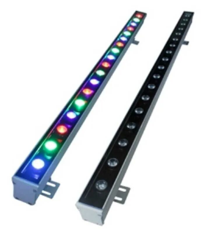 Linear rgb. Светодиодный линейный фасадный светильник lfs-24w 220v rgb dmx 46x46x1000мм. led linear wallwasher ip65. led wall washer ip65 36w. архитектурный светильник rgb dmx.