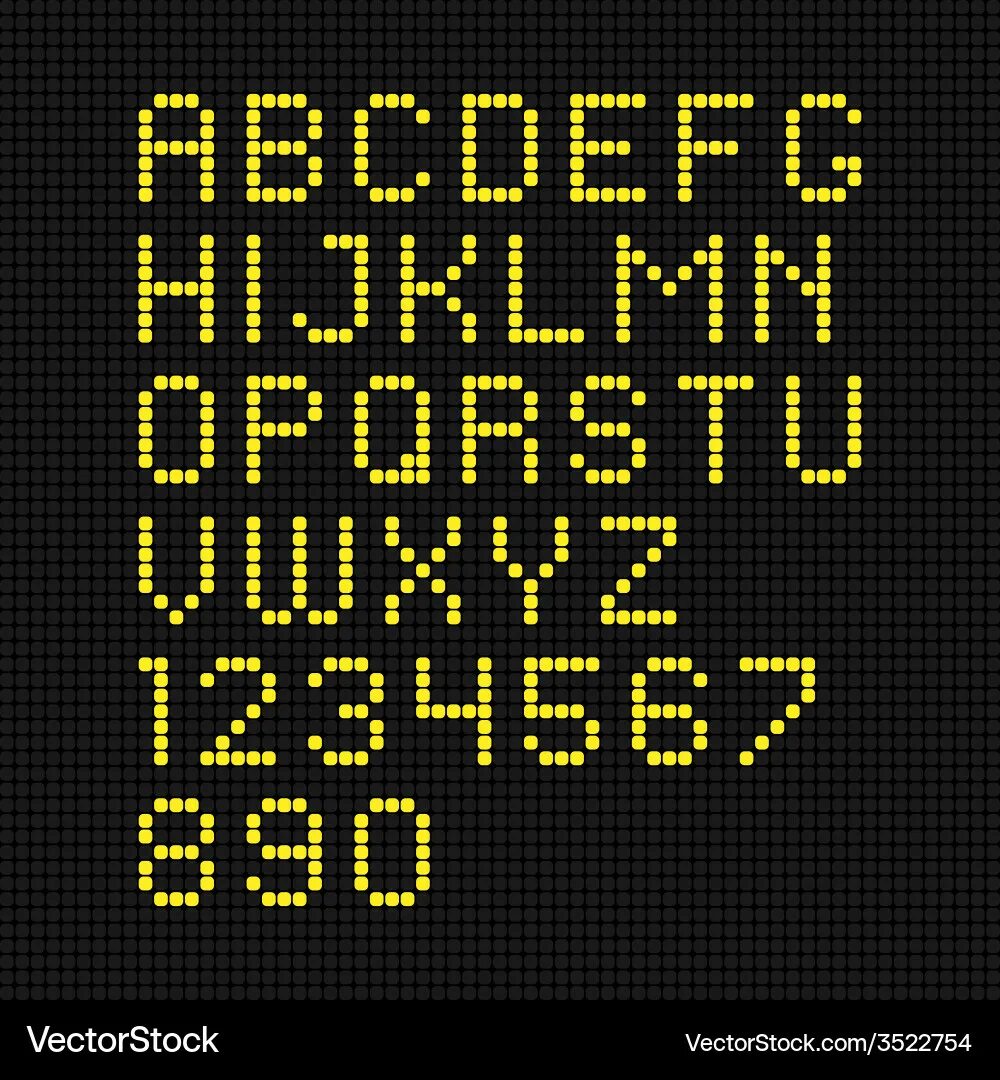 Символьные шрифты на экране. Led fonts. Светодиодный шрифт для фотошопа. Dot matrix шрифт. Светодиодный шрифт.