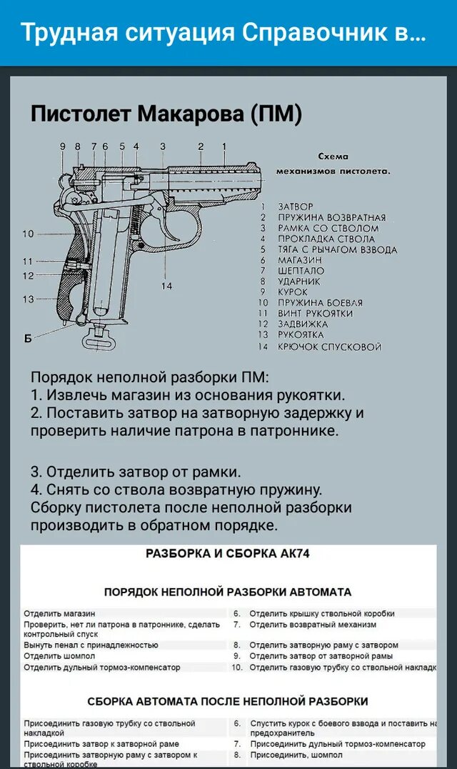 Порядок разборки неполной разборки пистолета Макарова. Неполная разборка и сборка пистолета Макарова. Порядок сборки разборки пистолета ПМ. Как разобрать пм