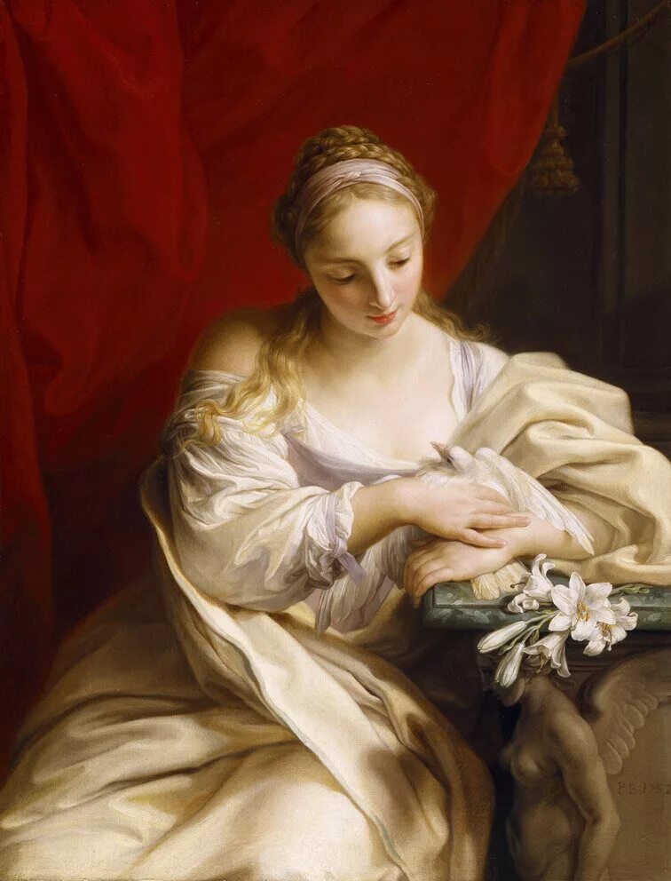 Помпео Батони. Батони Помпео Джироламо (Pompeo Girolamo Batoni; 1708-1787). Художник Помпео Джироламо Батони. Кающаяся женщина