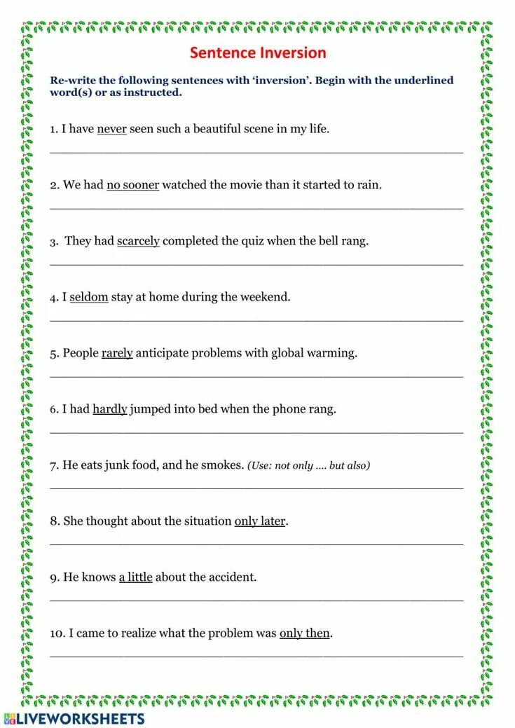 Intermediate sentences
