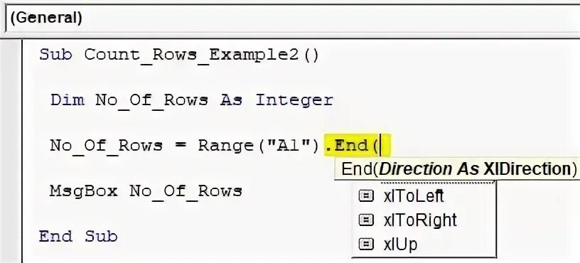 Rows count