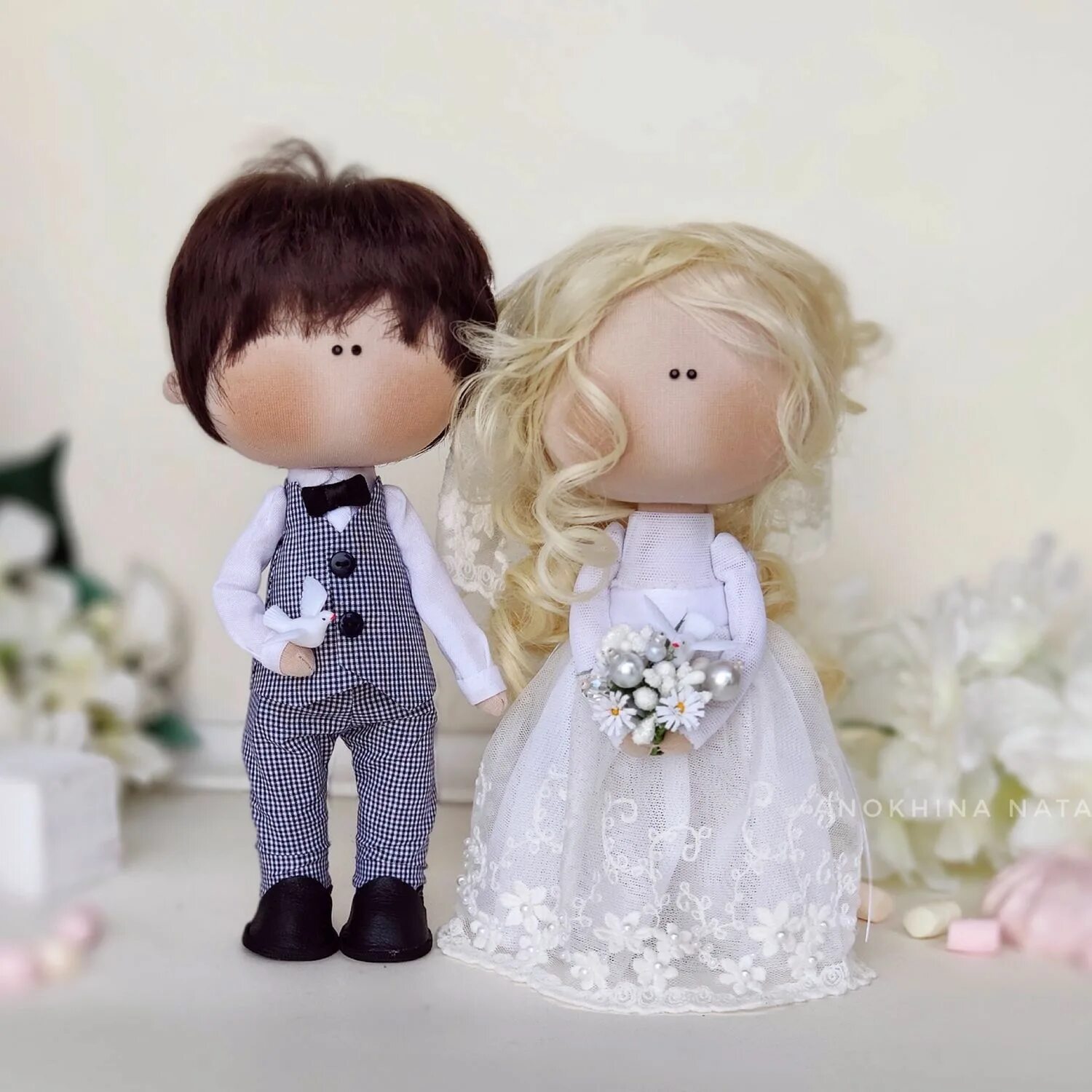 Свадебные куклы. Свадебные текстильные куклы. Текстильная кукла невеста. Свадебная кукла. Интерьерная кукла невеста.