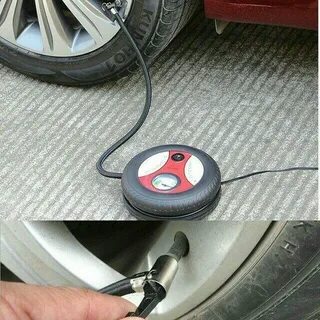 Как подкачать колесо компрессором от прикуривателя