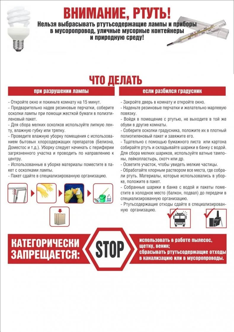 Хранение ртути