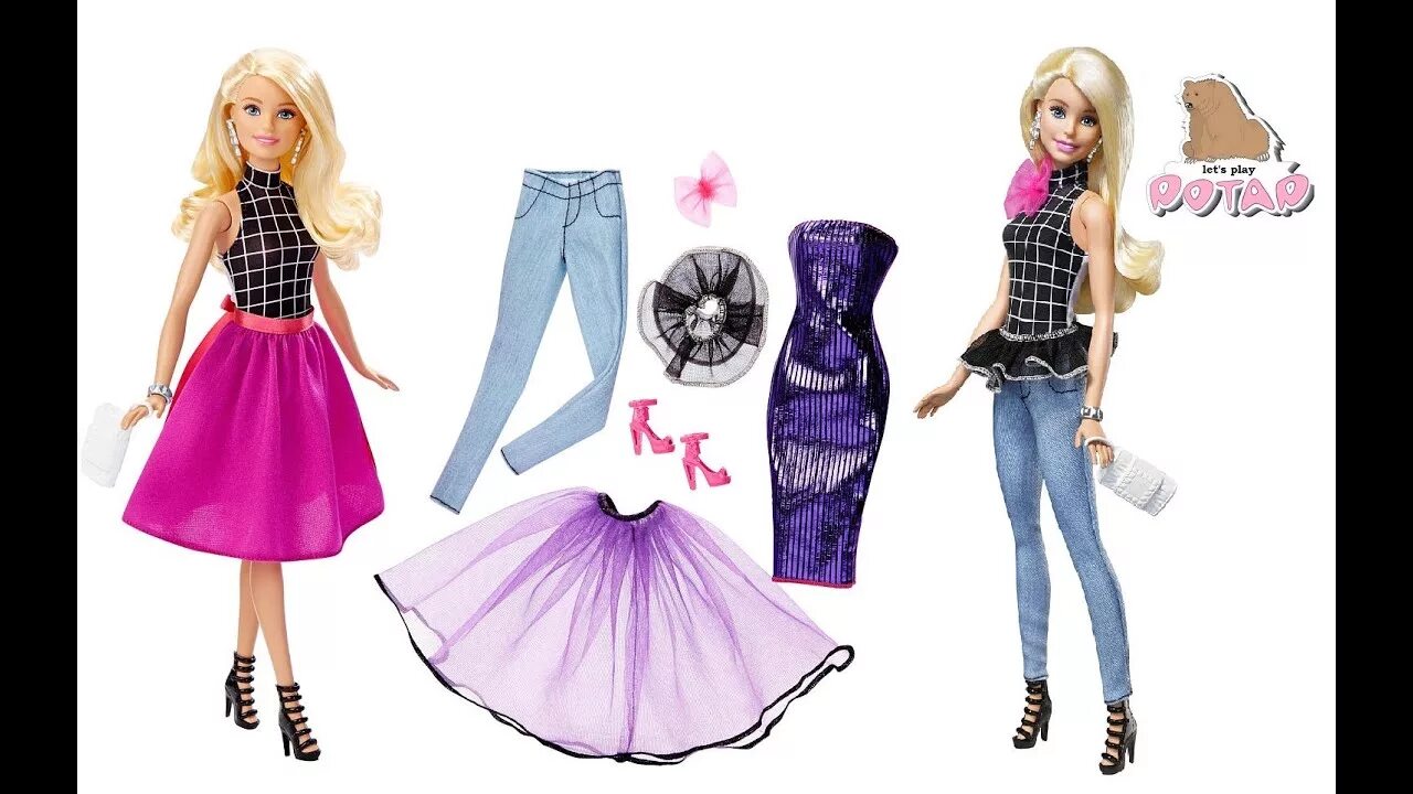 Набор Barbie Сочетай и наряжай, 29 см, djw58. Кукла Барби модный Калейдоскоп. Одень Барби. Барби в современной одежде. Игры для девочек куклы барби