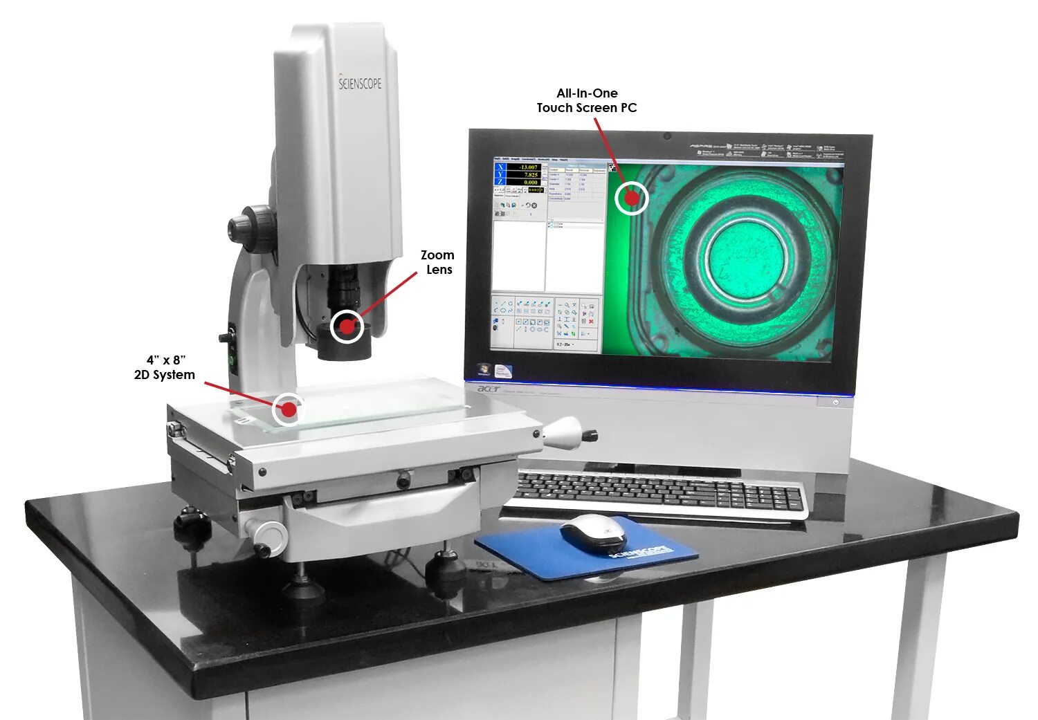 X-scope 1800, Scienscope. Digital measuring System. Single measurement System. Система компакт видео.