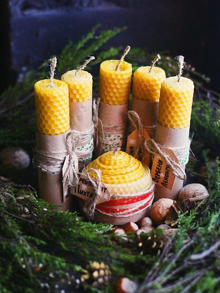 Buy and order Natural candles from honeycombs and gift on Livemaster online shop