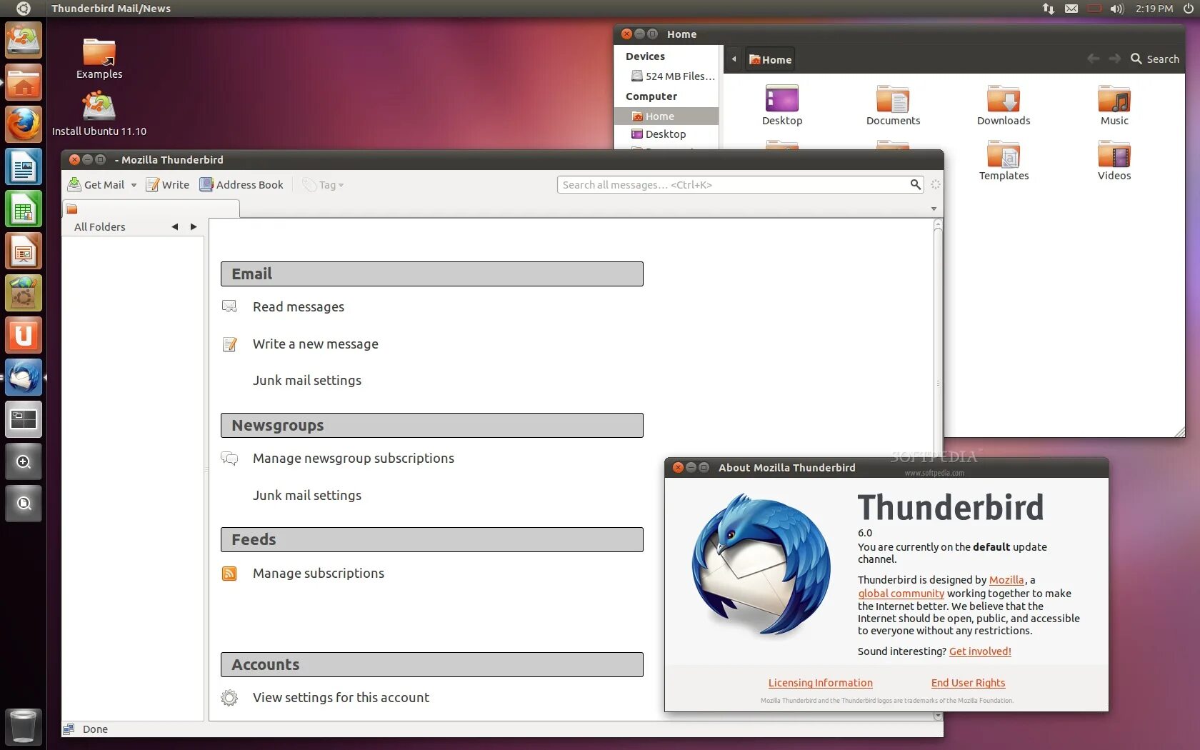 Message linux. Thunderbird Linux. Thunderbird Ubuntu. Thunderbird почта на линукс. Почтовый клиент Ubuntu.