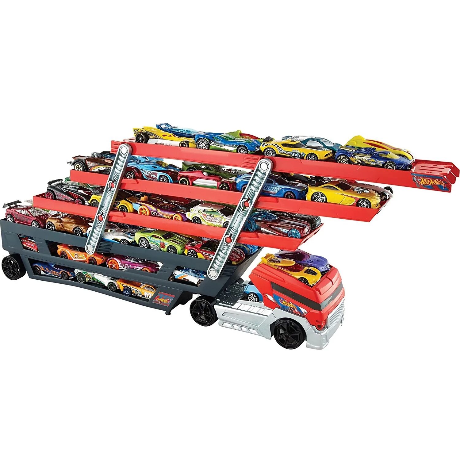 Автовоз мега тягач hot Wheels Mega Hauler. Автовоз hot Wheels Mega Hauler. Автовоз hot Wheels Mega Hauler (ckc09) 45 см. Автовоз хот Вилс с машинками.